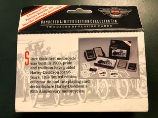 CARTE POKER HARLEY DAVIDSON HERITAGE SPRINGER 95TH