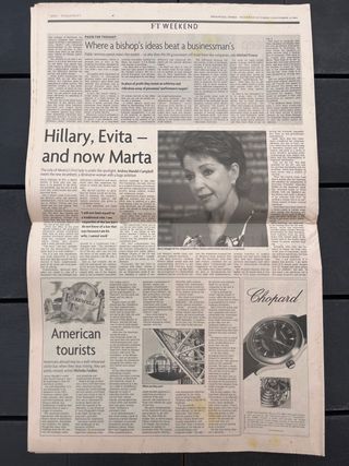 Periódico FT Weekend 13-14/10/2001