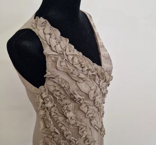 Vestido fiesta champagne Talla S Káhyra