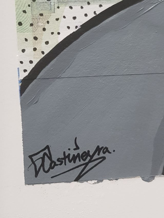 Cuadro moderno abstracto pintado a mano