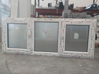 Ventana PVC 1000x500 Roble Dorado Oscilante