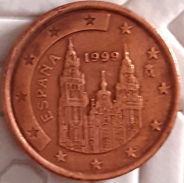 1 cent de € España  1999 error mapa