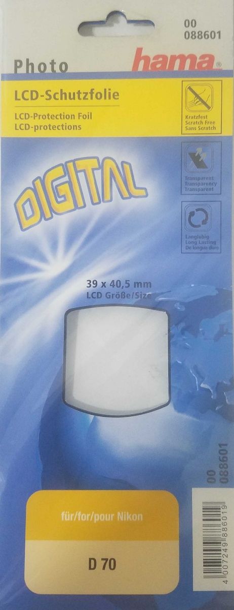 (Nuevo) Nikon D-70 protectora pantalla 39x40, 5 mm