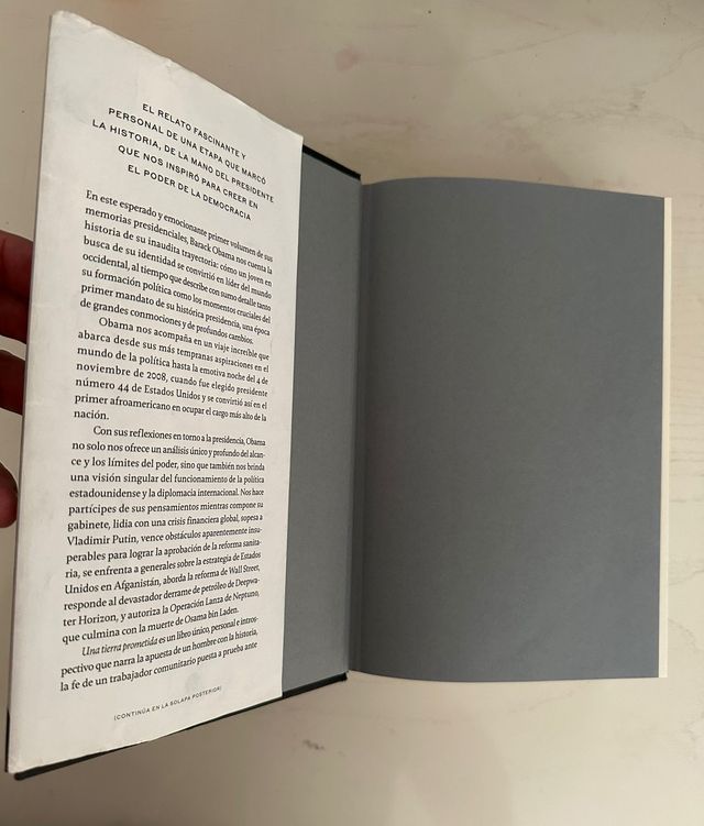 Libro Barack Obama "Una tierra prometida"