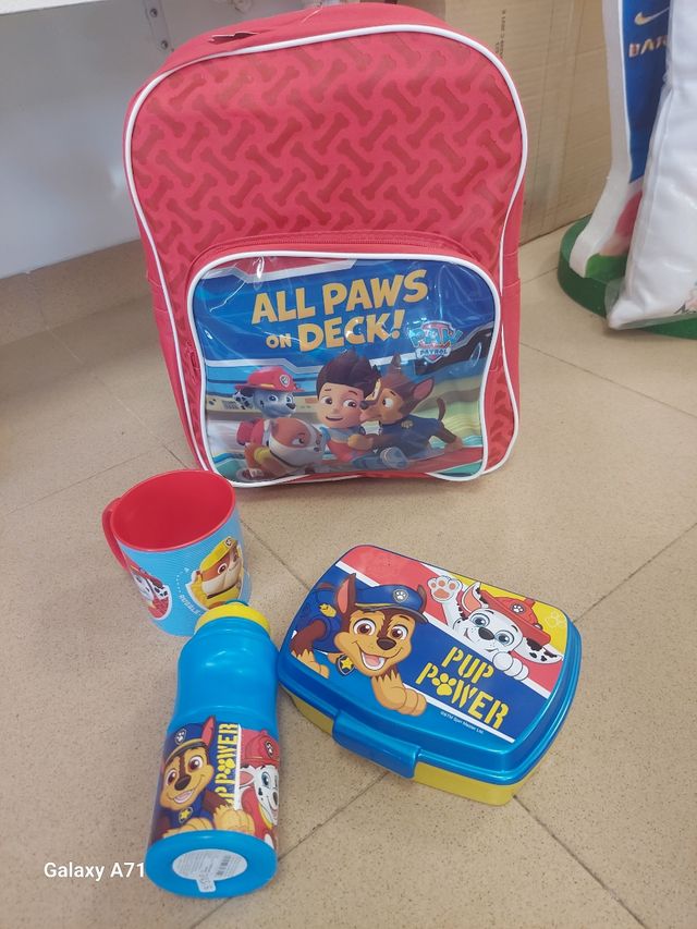 lote Mochila mediana paw patrol