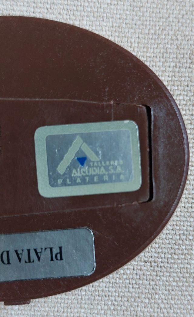 Marco ovalado plata de ley