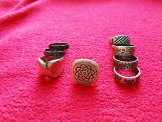 LOTE DE 13 ANILLOS PLATA
