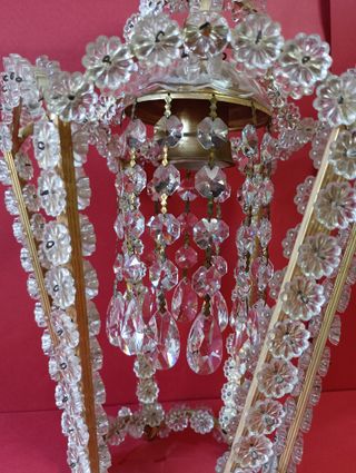 LAMPARA CRISTAL MARGARITAS, 70 CMS.