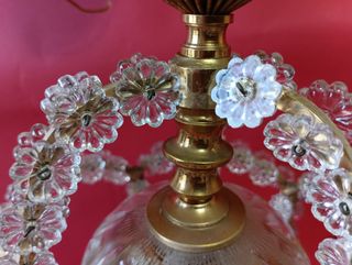 LAMPARA CRISTAL MARGARITAS, 70 CMS.