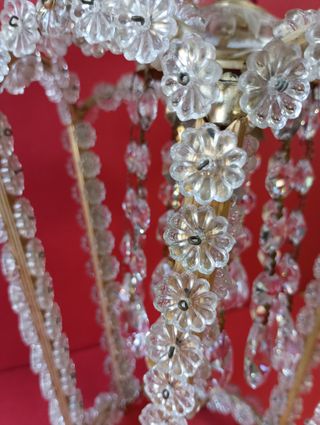 LAMPARA CRISTAL MARGARITAS, 70 CMS.