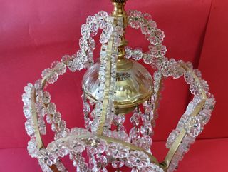 LAMPARA CRISTAL MARGARITAS, 70 CMS.