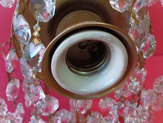 LAMPARA CRISTAL MARGARITAS, 70 CMS.