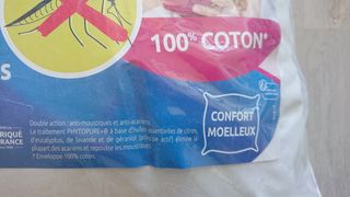 x2 Almohadas ANTIMOSQUITOS Bleu Câlin 60cm FRANCE