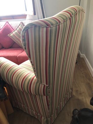 sofá 2 plazas + 2 sillones orejeros