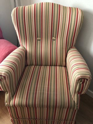 sofá 2 plazas + 2 sillones orejeros