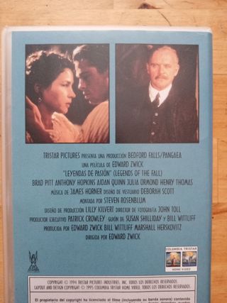 VHS "LEYENDAS DE PASIÓN"