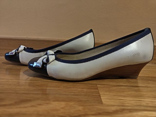 Bailarinas azul y blanco talla 36