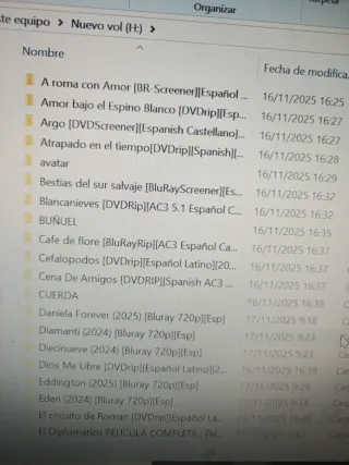 Disco duro externo 1 Tb,lleno.