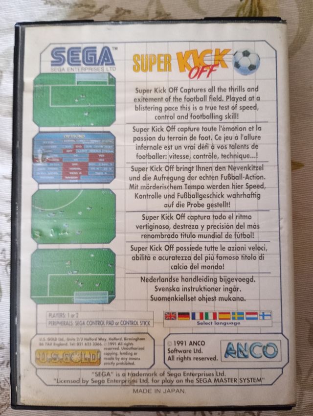 Super Kick off Master System