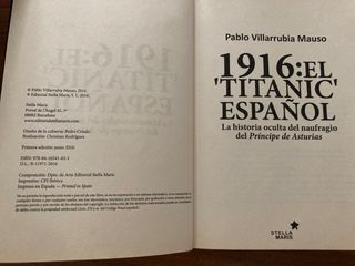 1916:EL "TITANIC" ESPAÑOL. Pablo Villarrubia Mauso