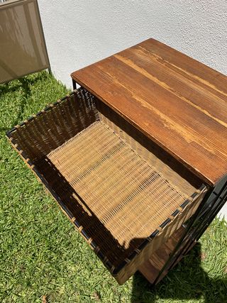 Mueble vintage de madera y forja
