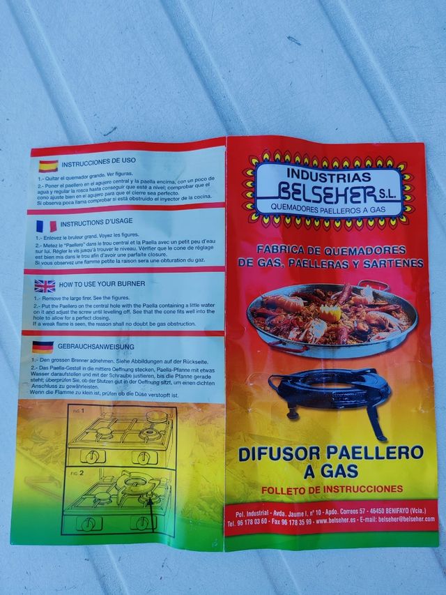 Difusor paellera