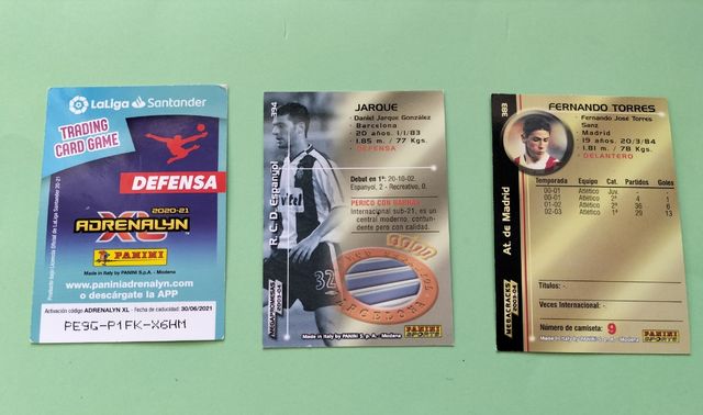 Cromos fernando torres, Jarque y navas