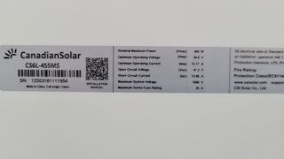 CANADIAN SOLAR 455W  NUEVAS
