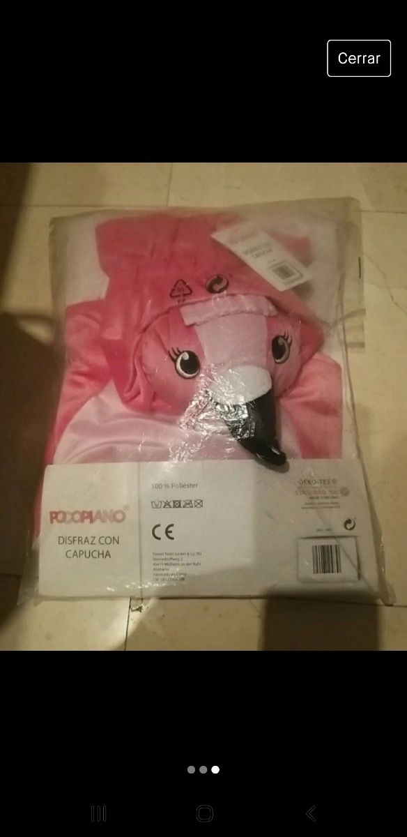 Disfraz con capucha talla 6-8 nuevo