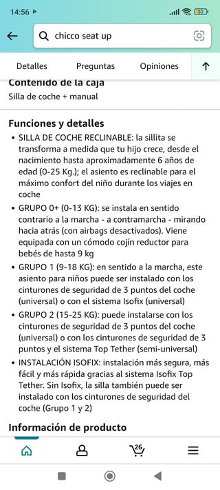 Silla de coche Chicco Seat Up 012