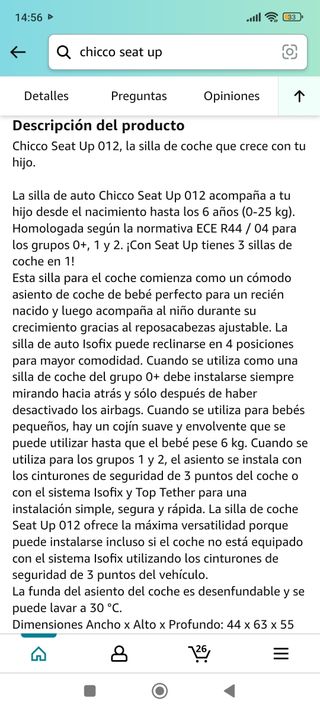 Silla de coche Chicco Seat Up 012