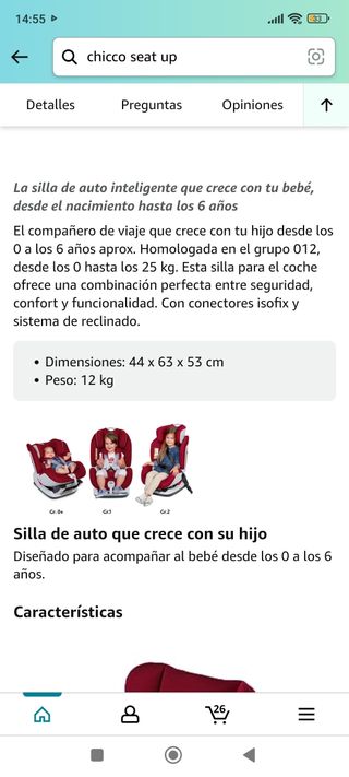 Silla de coche Chicco Seat Up 012