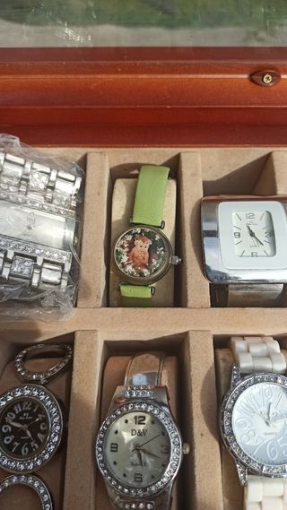 Cosas varias: bisutería,relojes,guarda relojes...