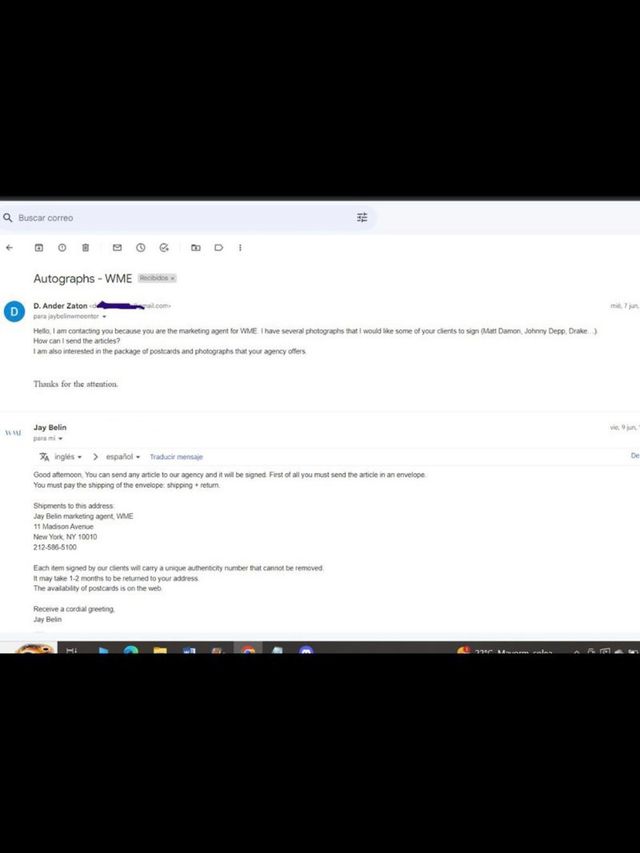 Autógrafo de Matt Damon