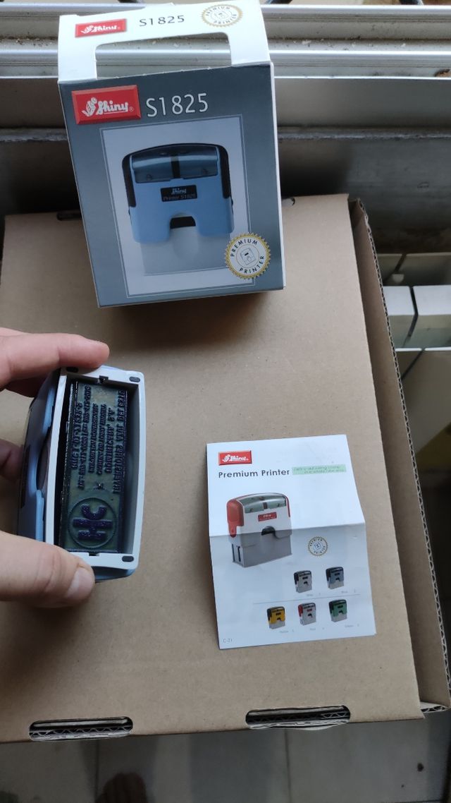 Sello estampilla Shiny