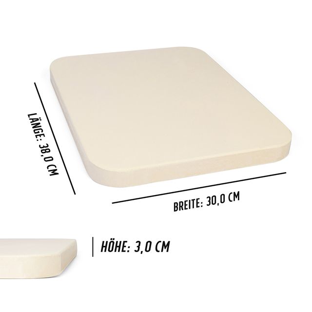 RUSTLER Piedra Hornear Cordierita 38x30x3 - 5 Kg