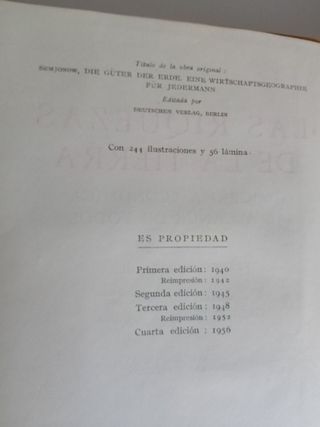 Las Riquezas de la Tierra.  Semjonow, J. 1940