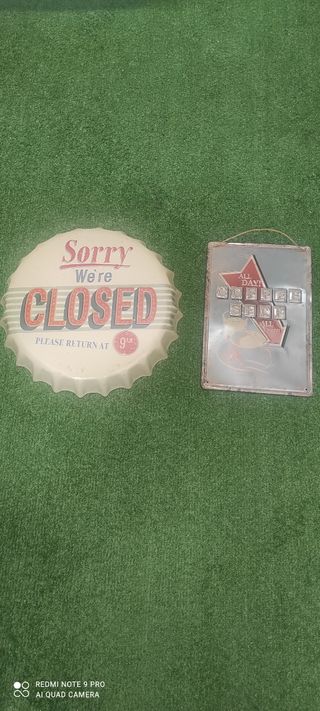 Chapas botellas de decoración 30cm