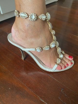 SANDALIAS PLATA LUXAX NUM. 37