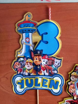 Velas personalizadas patrulla canina 