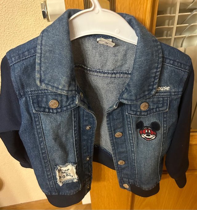 cazadora vaquera talla12/18 meses prenatal