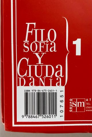 Libro de texto Filosofía y Ciudadanía SM