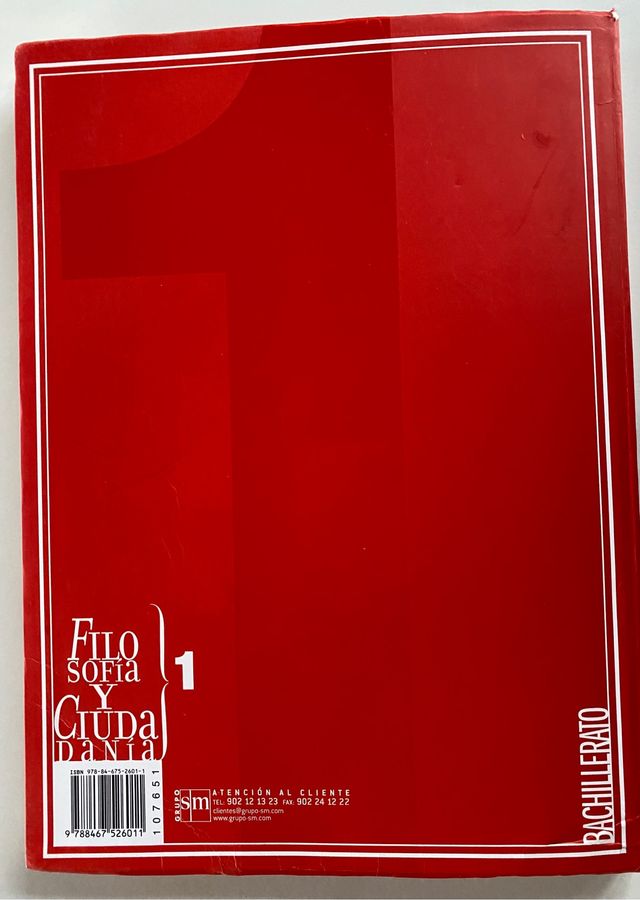 Libro de texto Filosofía y Ciudadanía SM
