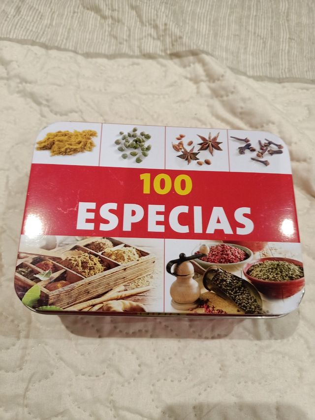 Libro en caja metal 100 especias