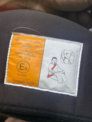 Asiento infantil homologado