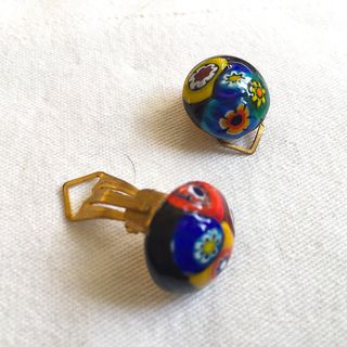 pendientes millefiori años 80 vintage