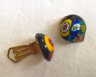 pendientes millefiori años 80 vintage