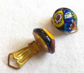 pendientes millefiori años 80 vintage