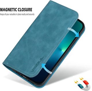 Funda de Cuero Genuino para iPhone 13 Pro MAX