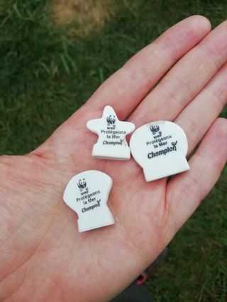 Miniaturas porcelana peces casa muñecas